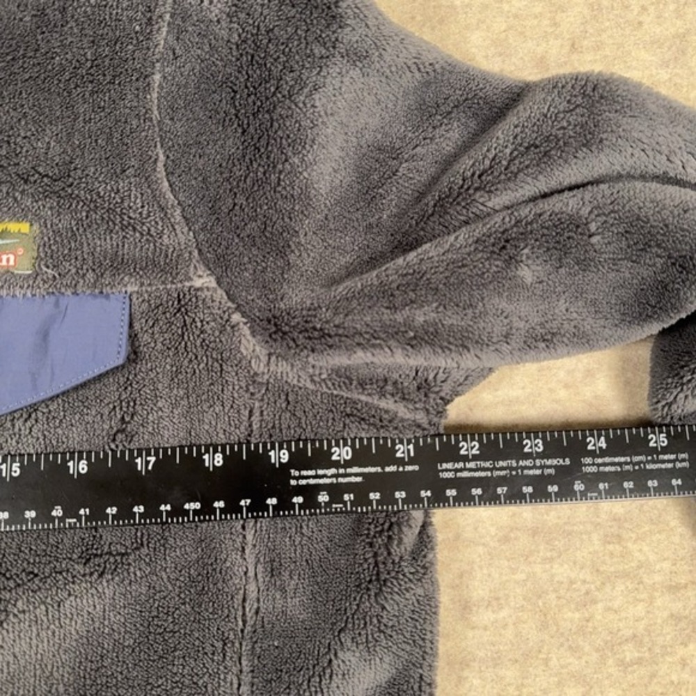 LL Bean Hi-Pile Fleece Pullover 1/4 Snap Jacket Womens Medium Gray Style 505112 - Picture 8 of 13